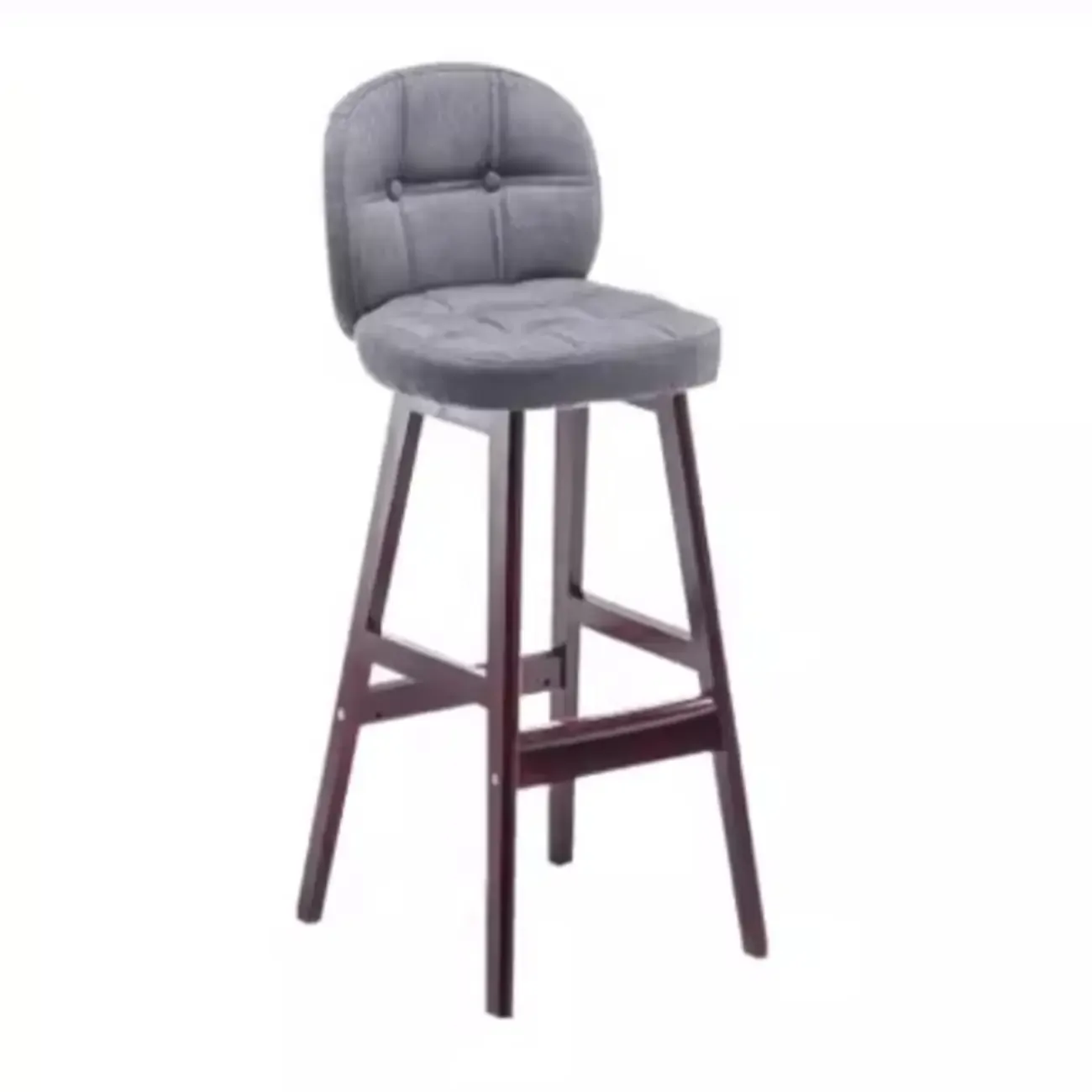 Elegant Low Back Bucket Faux Leather Bar Stool Image - 13