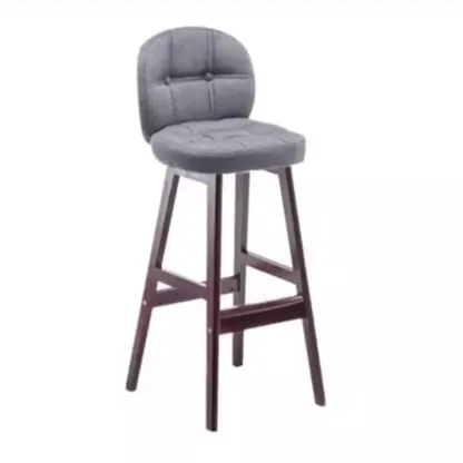 Elegant Low Back Bucket Faux Leather Bar Stool Image - 13