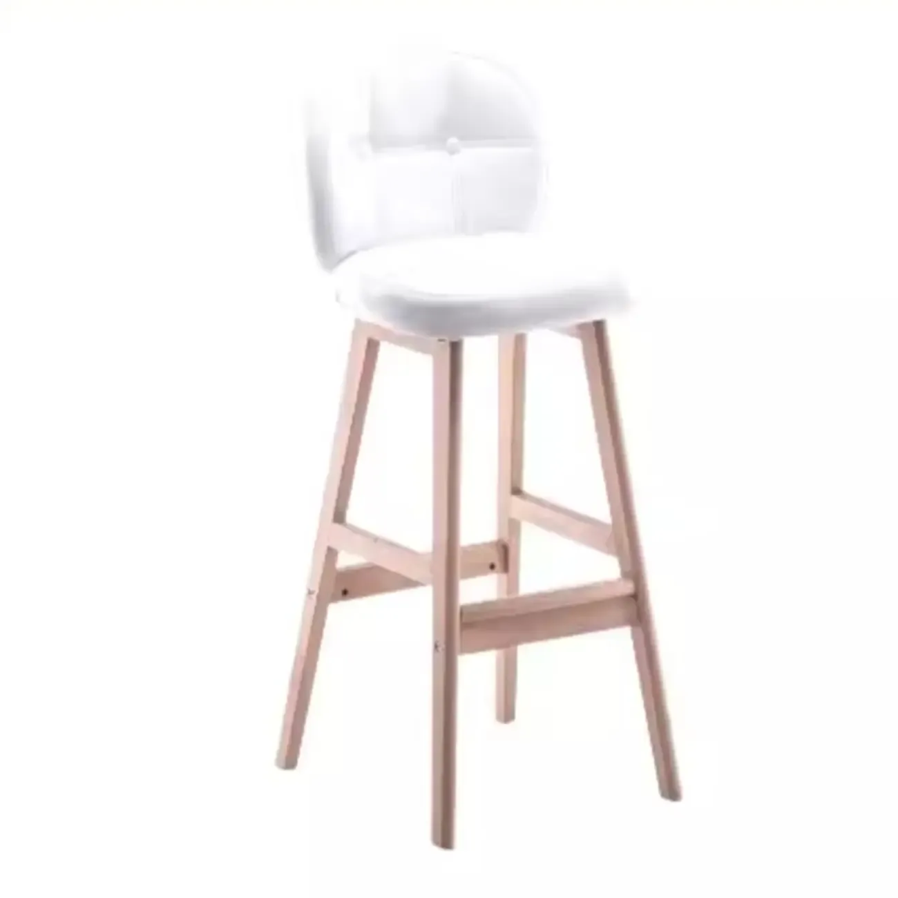 Elegant Low Back Bucket Faux Leather Bar Stool Image - 16