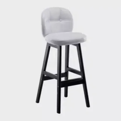 Elegant Low Back Bucket Faux Leather Bar Stool Image - 17