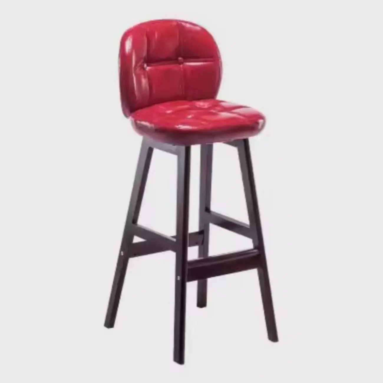 Elegant Low Back Bucket Faux Leather Bar Stool Image - 19 | homeyfad