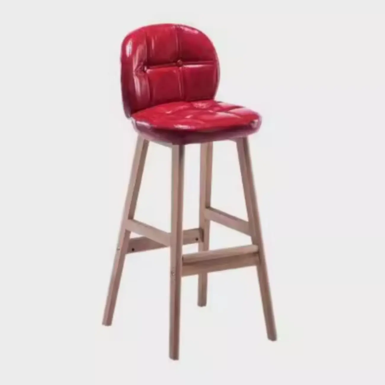 Elegant Low Back Bucket Faux Leather Bar Stool Image - 20 | homeyfad