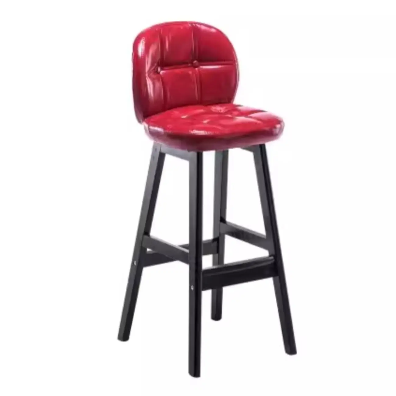 Elegant Low Back Bucket Faux Leather Bar Stool Image - 21 | homeyfad