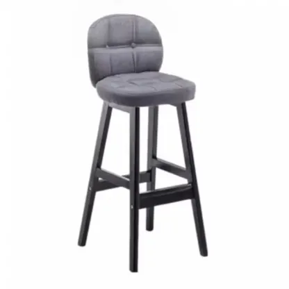 Elegant Low Back Bucket Faux Leather Bar Stool Image - 23
