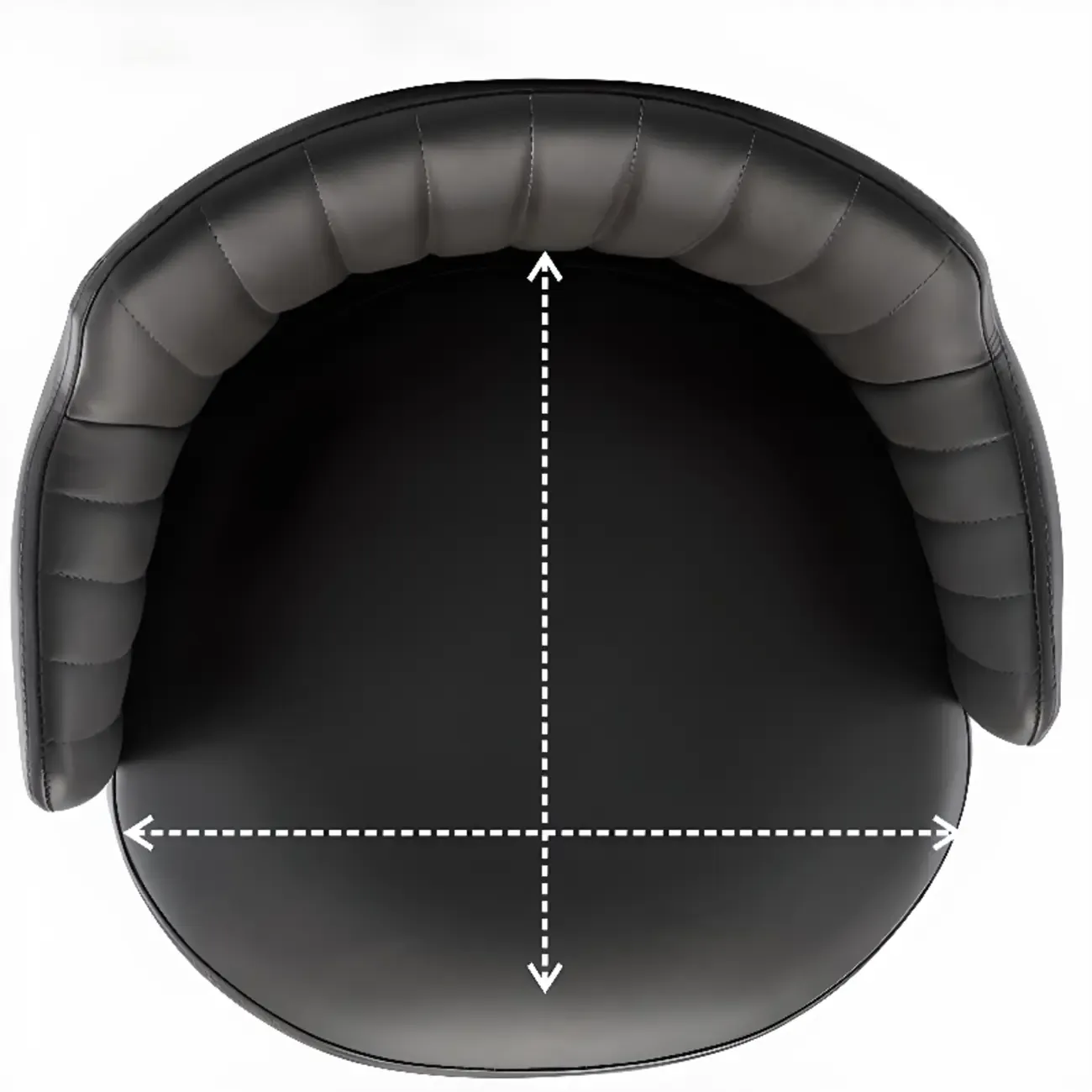 Modern Round Upholstered Curved Back Bistro Swivel Bar Stool Image - 7