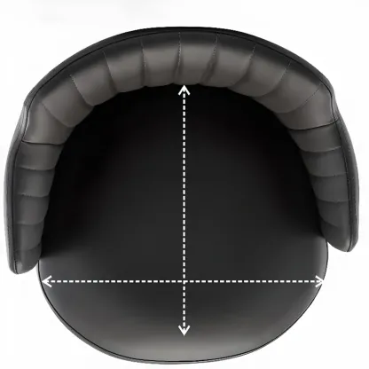 Modern Round Upholstered Curved Back Bistro Swivel Bar Stool Image - 7