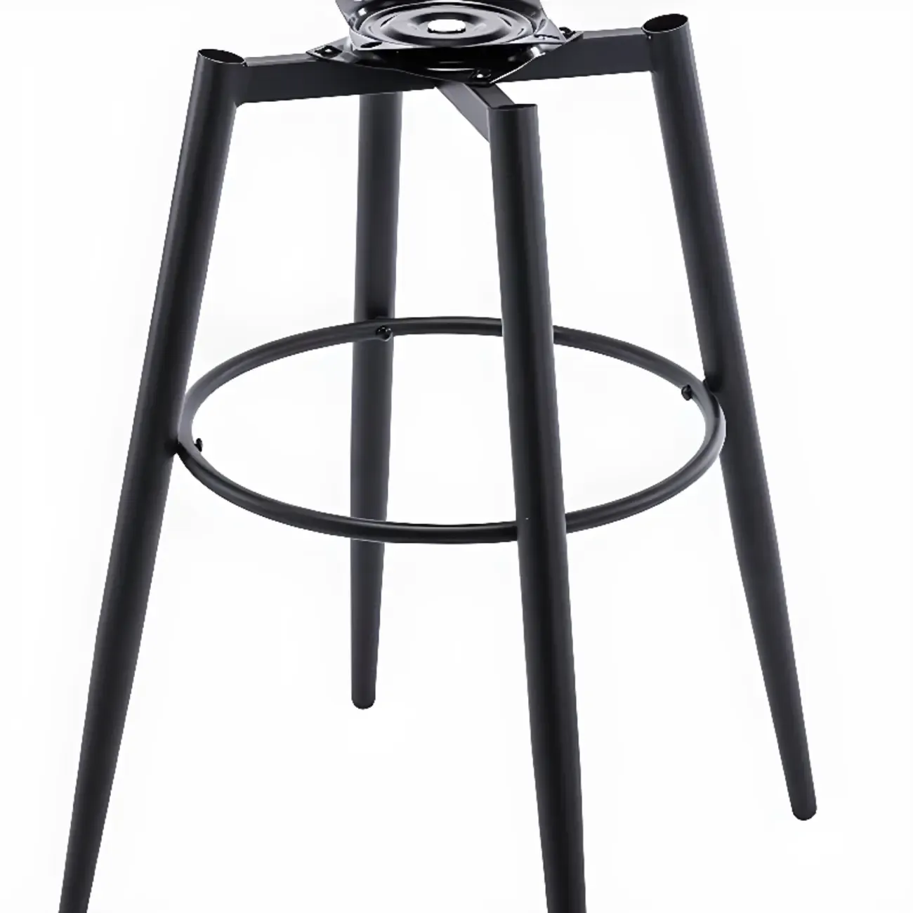 Modern Round Upholstered Curved Back Bistro Swivel Bar Stool Image - 12