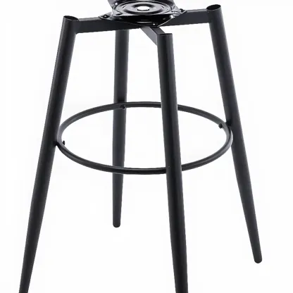 Modern Round Upholstered Curved Back Bistro Swivel Bar Stool Image - 12