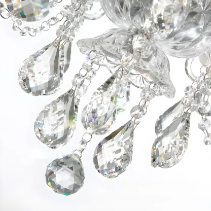 Clear Crystal Glass Beads Classic Elegant Chandelier Image - 10
