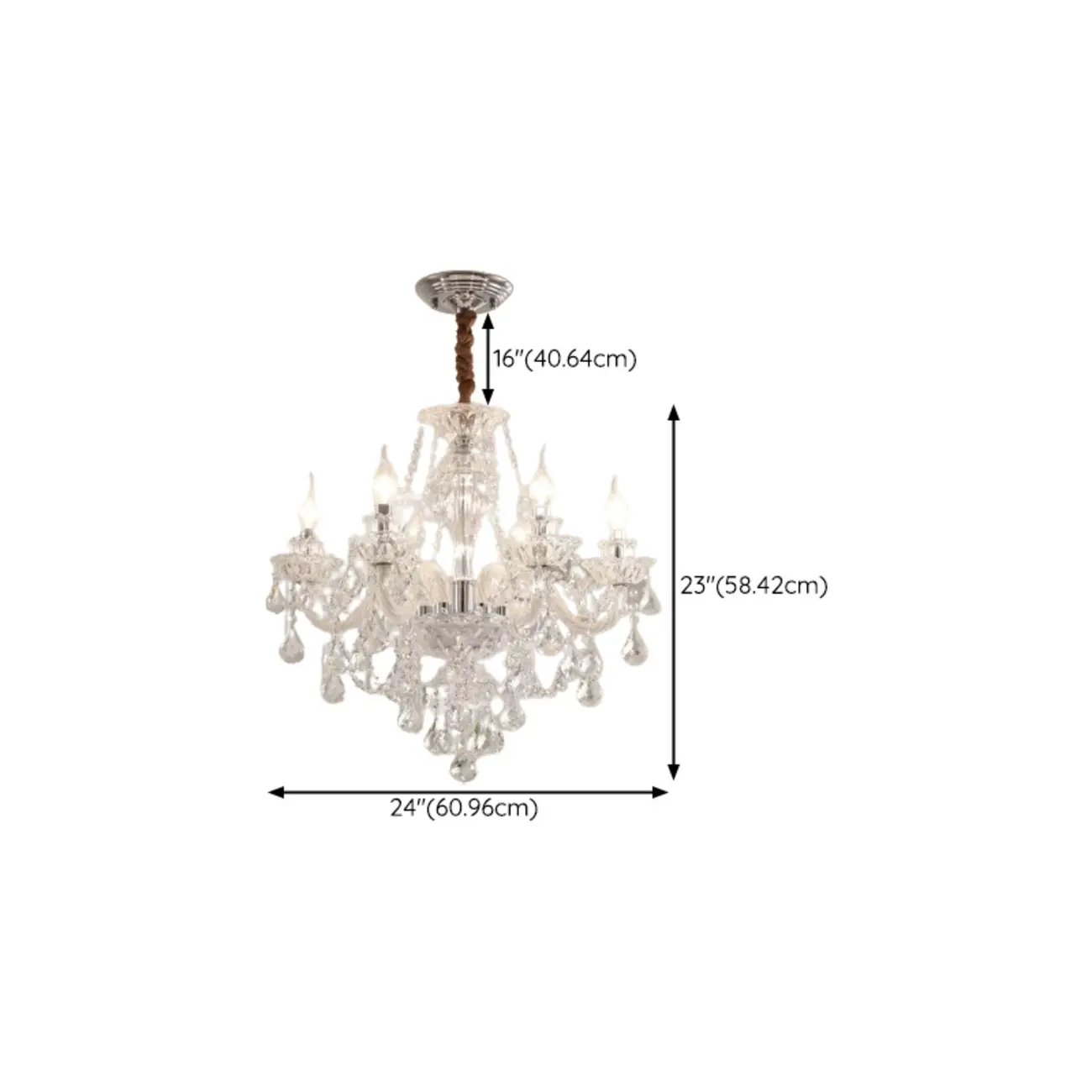 Clear Crystal Glass Beads Classic Elegant Chandelier #size | homeyfad