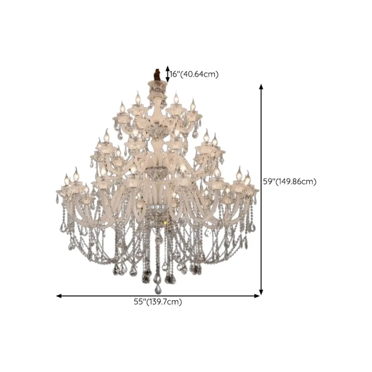 Clear Crystal Glass Beads Classic Elegant Chandelier Image - 23