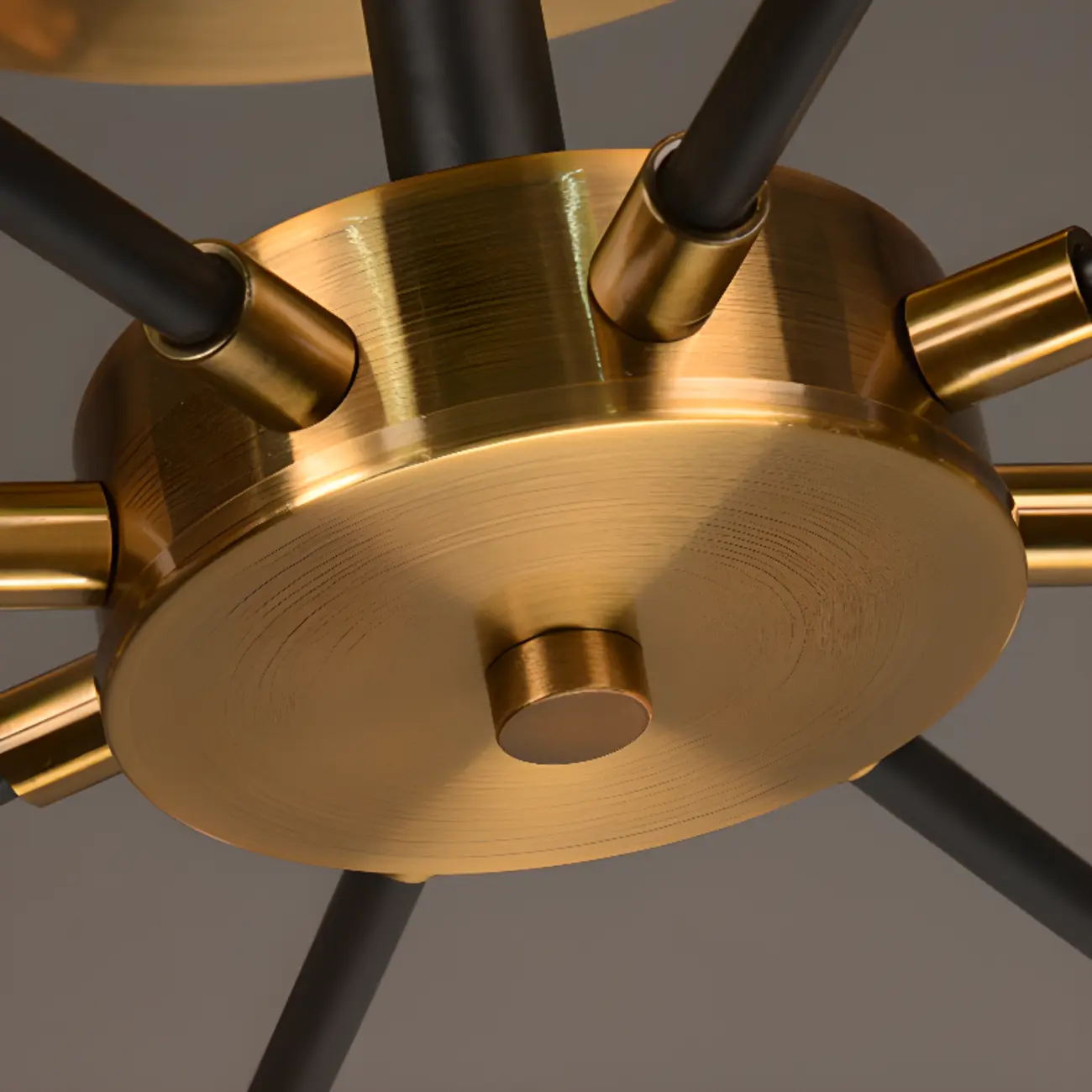 6-Light Smoke Grey Glass Globe Modern Semi Flush Ceiling Light Image - 4 | homeyfad