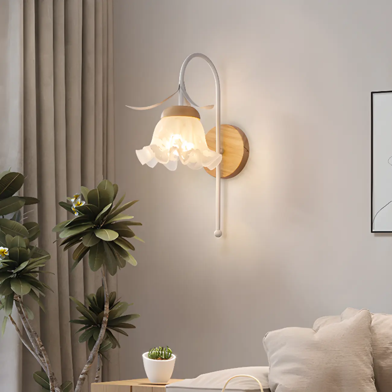 Modern Geometric Glass Shade Wall Sconce for Home Image - 1 | homeyfad