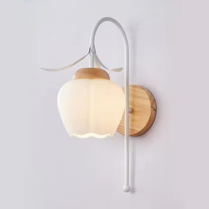 Modern Geometric Glass Shade Wall Sconce for Home Image - 3