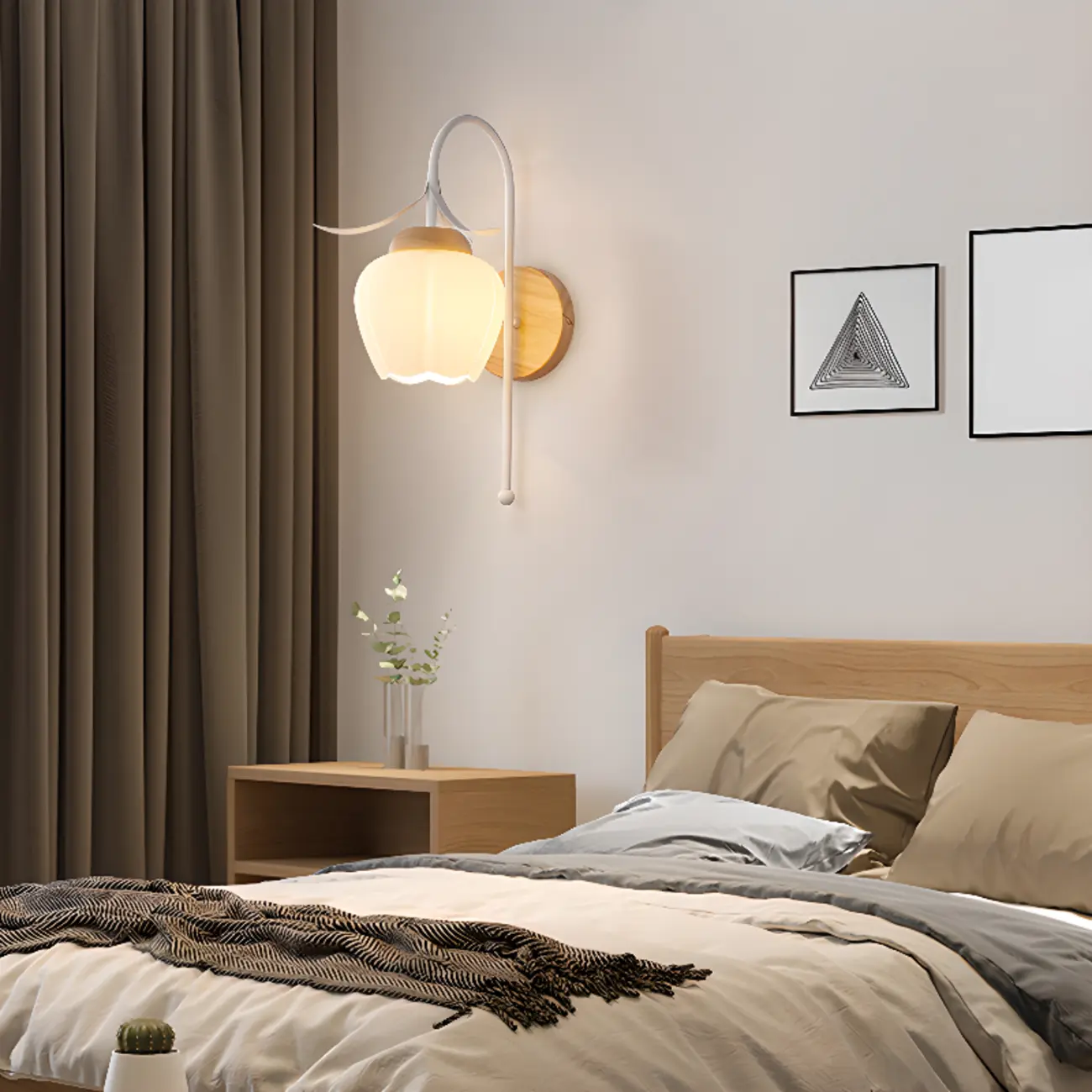 Modern Geometric Glass Shade Wall Sconce for Home Image - 2 | homeyfad