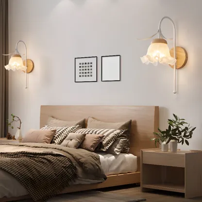 Modern Geometric Glass Shade Wall Sconce for Home Image - 5