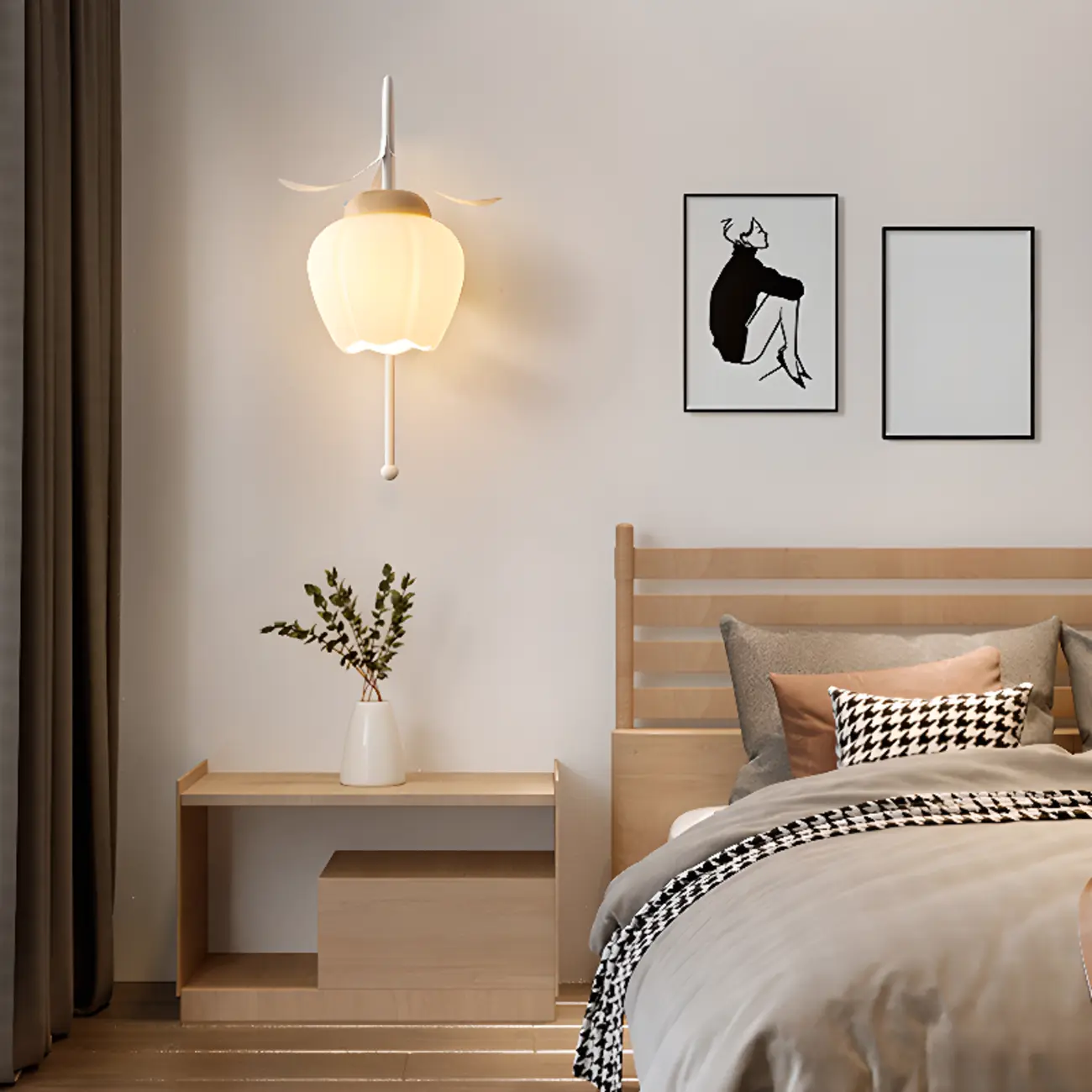 Modern Geometric Glass Shade Wall Sconce for Home Image - 6 | homeyfad