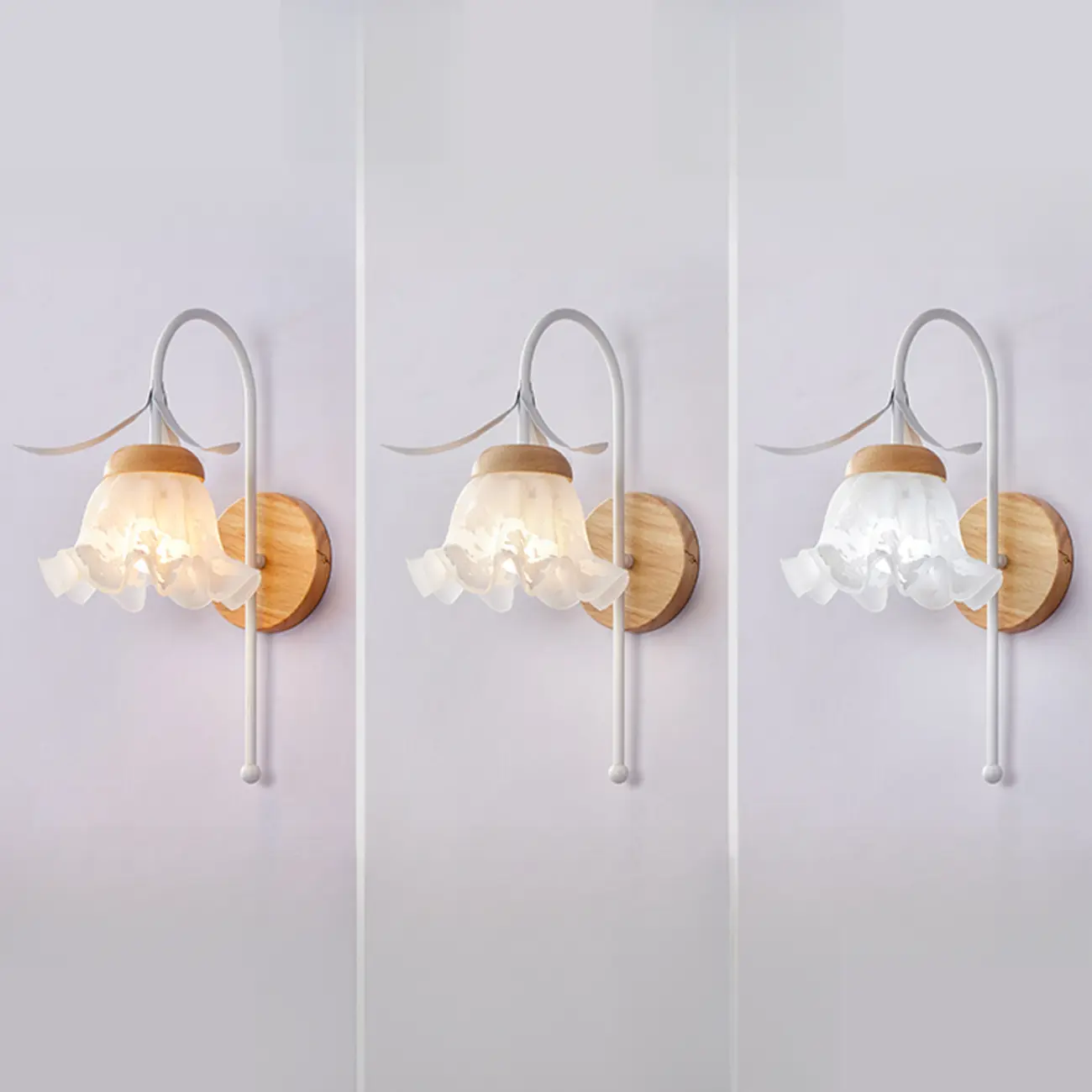 Modern Geometric Glass Shade Wall Sconce for Home Image - 7 | homeyfad