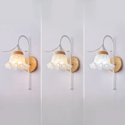 Modern Geometric Glass Shade Wall Sconce for Home Image - 7