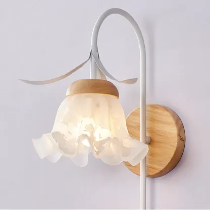 Modern Geometric Glass Shade Wall Sconce for Home Image - 8