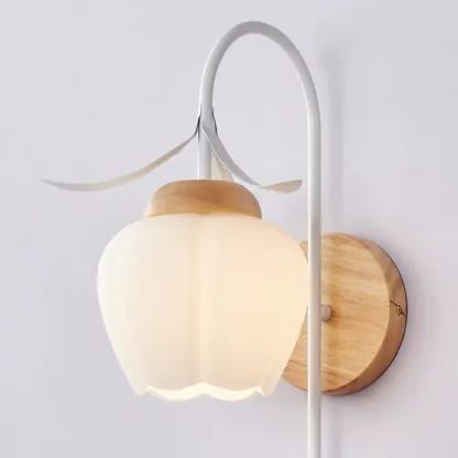 Modern Geometric Glass Shade Wall Sconce for Home Image - 10