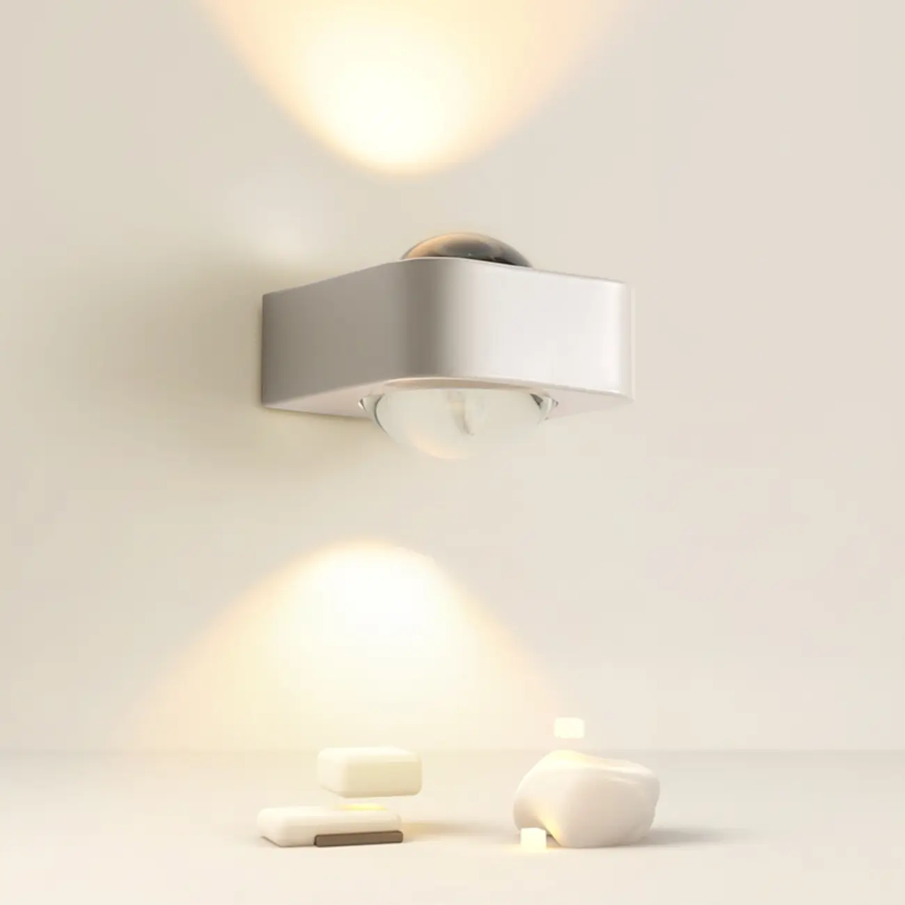 Modern LED Geometric Wall Sconce with Clear Glass Shade Image - 3 | homeyfad