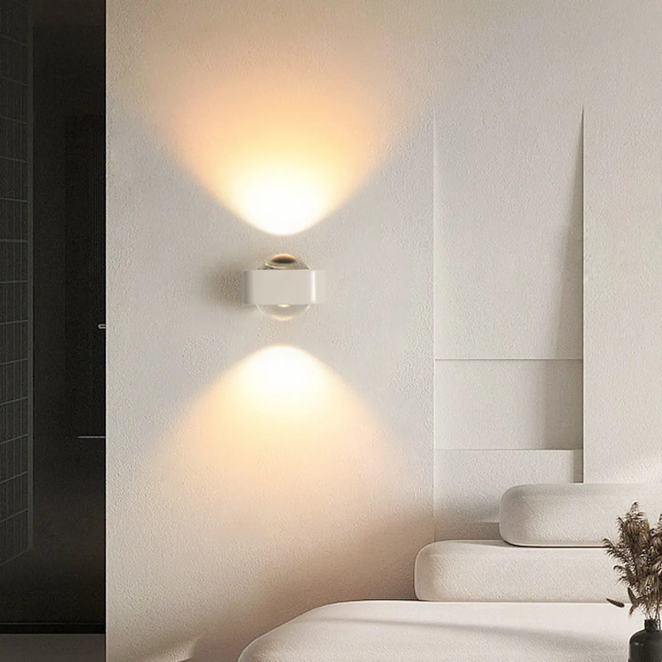 Modern LED Geometric Wall Sconce with Clear Glass Shade Image - 5 | homeyfad