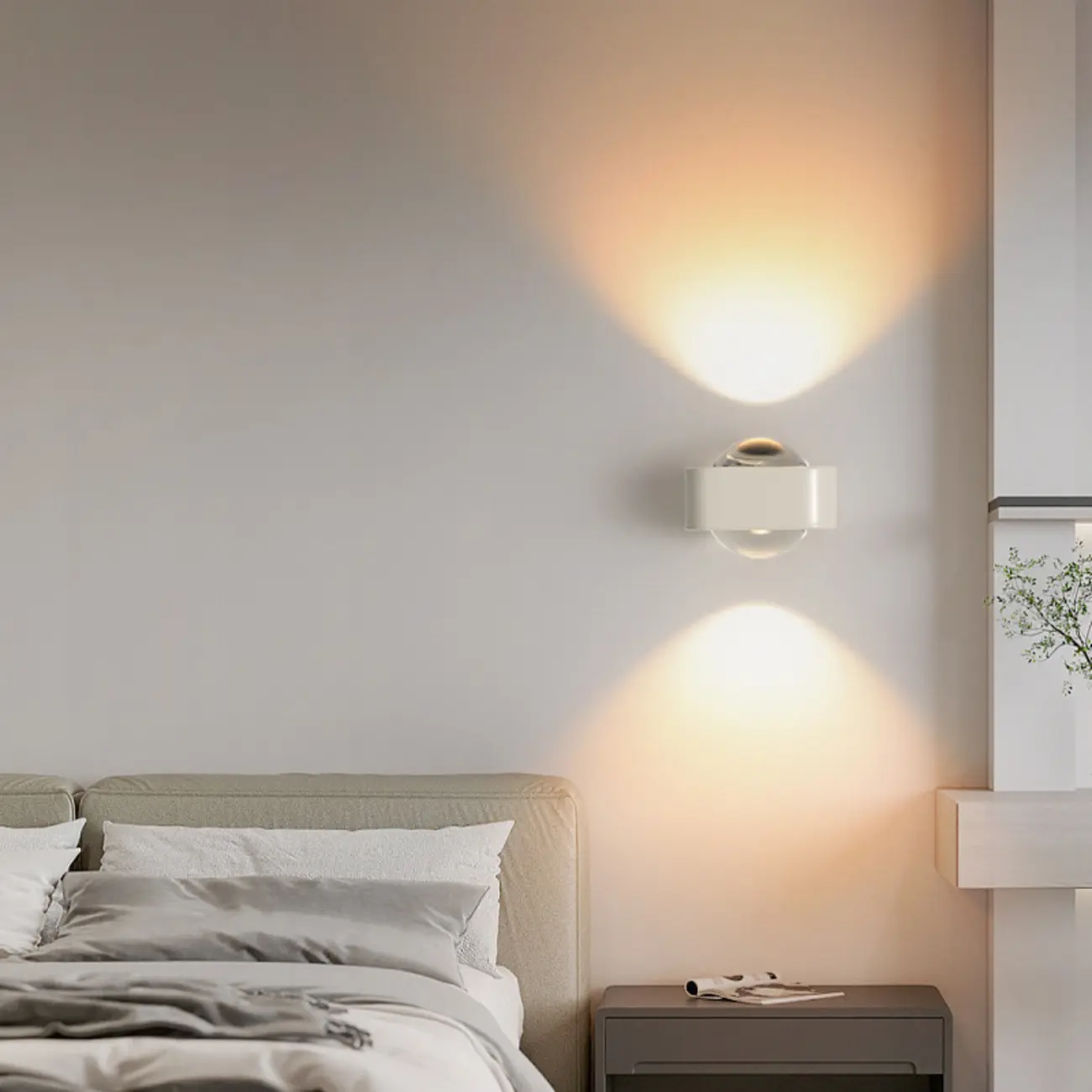 Modern LED Geometric Wall Sconce with Clear Glass Shade Image - 1 | homeyfad
