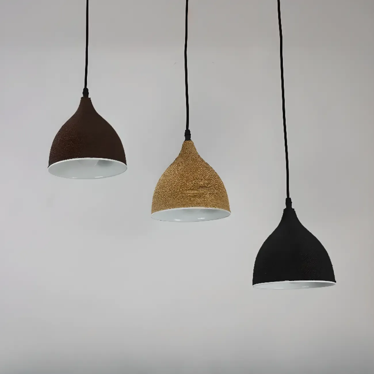 Modern Black Conical Metal Island Pendant Light Image - 5
