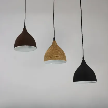 Modern Black Conical Metal Island Pendant Light Image - 5