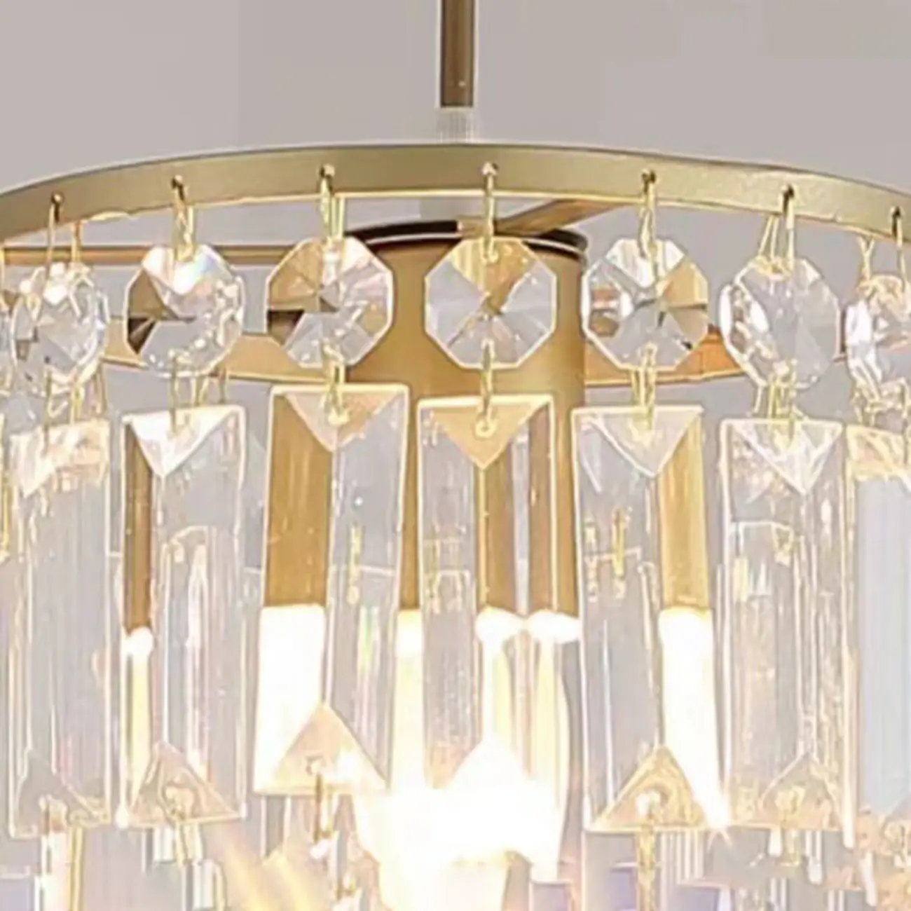 Kitchen Island Modern Crystal Cylinder Pendant Light Image - 8 | homeyfad