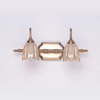 Modern Brass 3-Light Geometric Bathroom Vanity Light