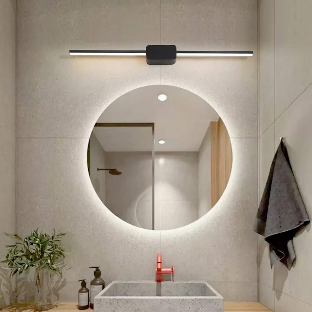 Modern Metal Dimmable LED Vanity Light for Bathroom Mirror | homeyfad
