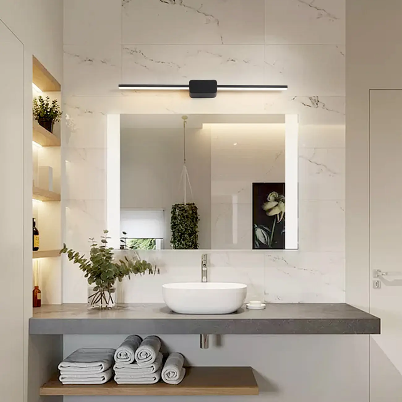 Modern Metal Dimmable LED Vanity Light for Bathroom Mirror | homeyfad