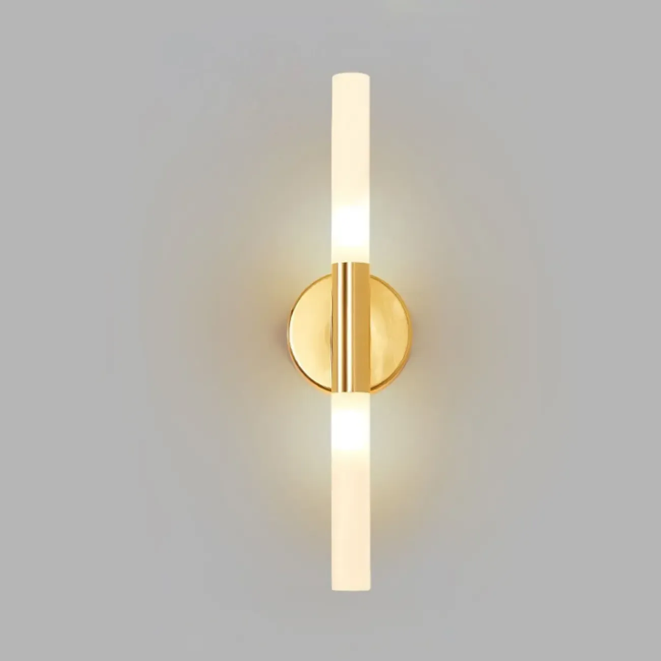 Modern Gold Cylinder Vanity Light for Bathroom