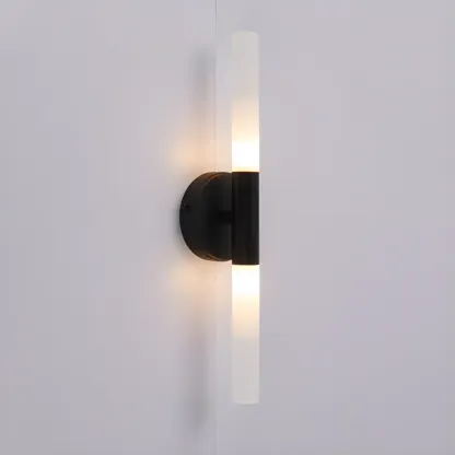 Modern Gold Cylinder Vanity Light for Bathroom
