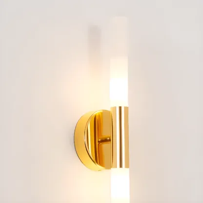 Modern Gold Cylinder Vanity Light for Bathroom