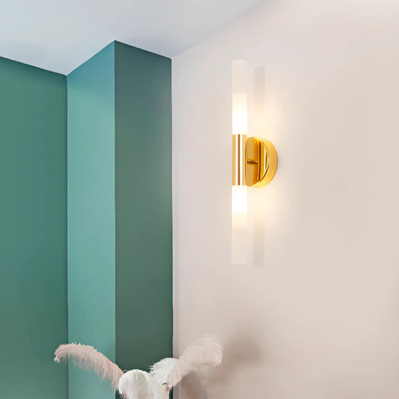 Modern Gold Cylinder Vanity Light for Bathroom | homeyfad