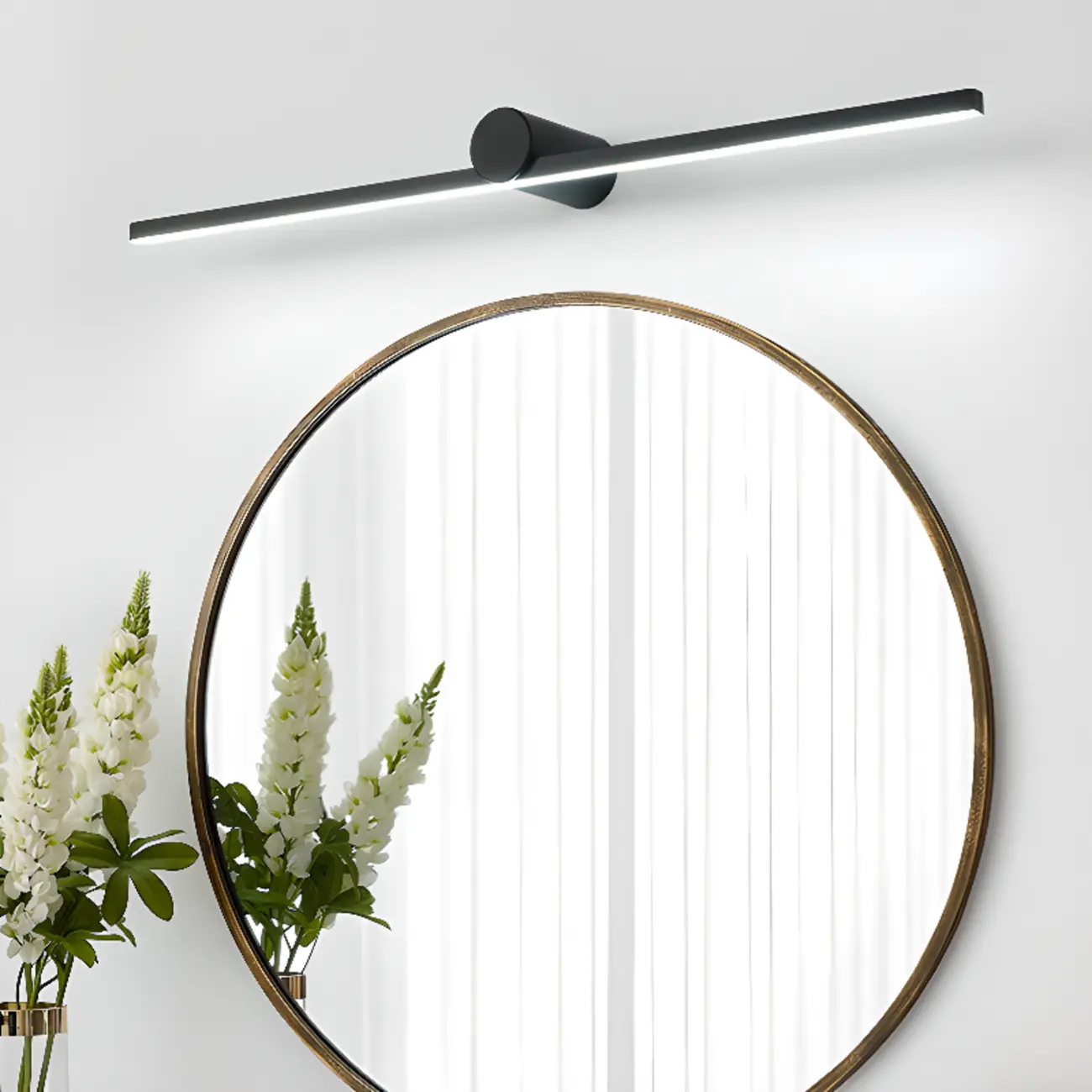 Metal Straight Linear LED Modern Bathroom Vanity Light | homeyfad