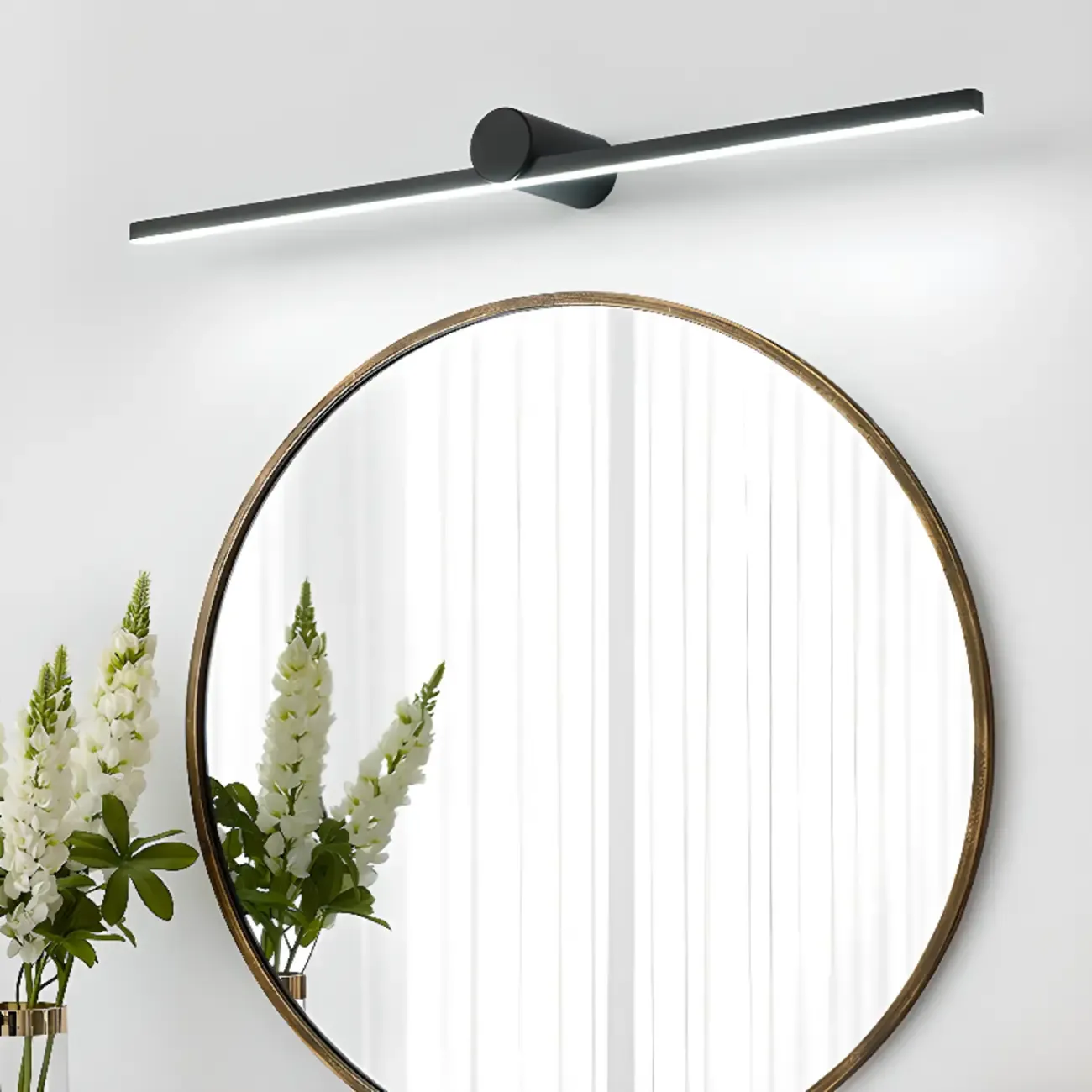 Metal Straight Linear LED Modern Bathroom Vanity Light