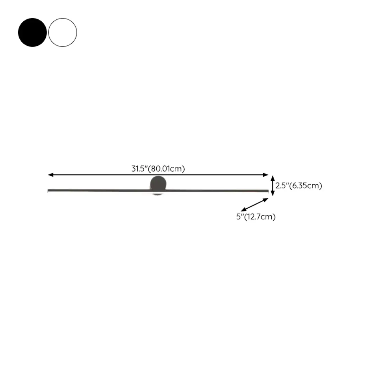 Metal Straight Linear LED Modern Bathroom Vanity Light | homeyfad