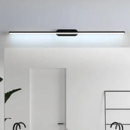 Minimalist Black Slim Stright Metal LED Vanity Light