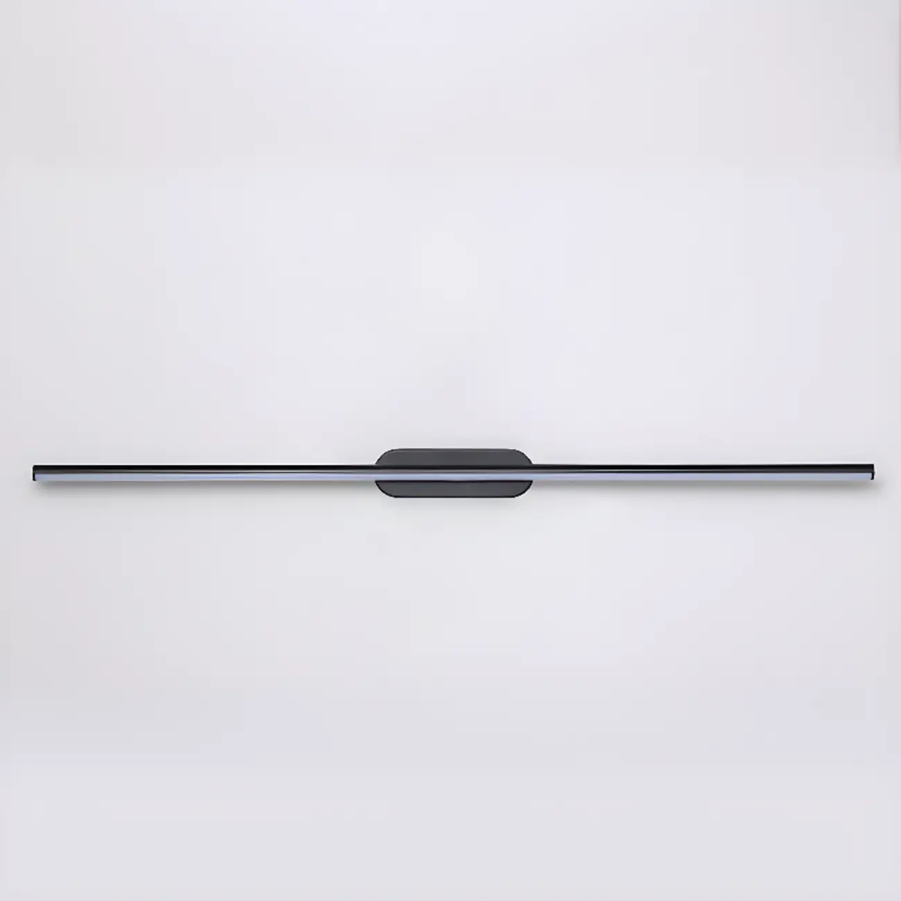 Minimalist Black Slim Stright Metal LED Vanity Light | homeyfad