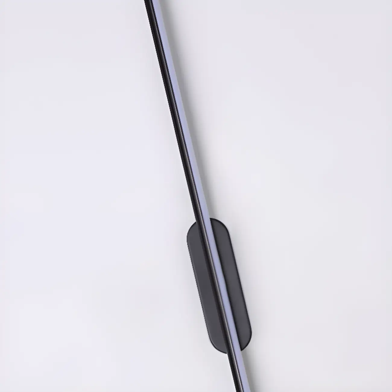 Minimalist Black Slim Stright Metal LED Vanity Light | homeyfad