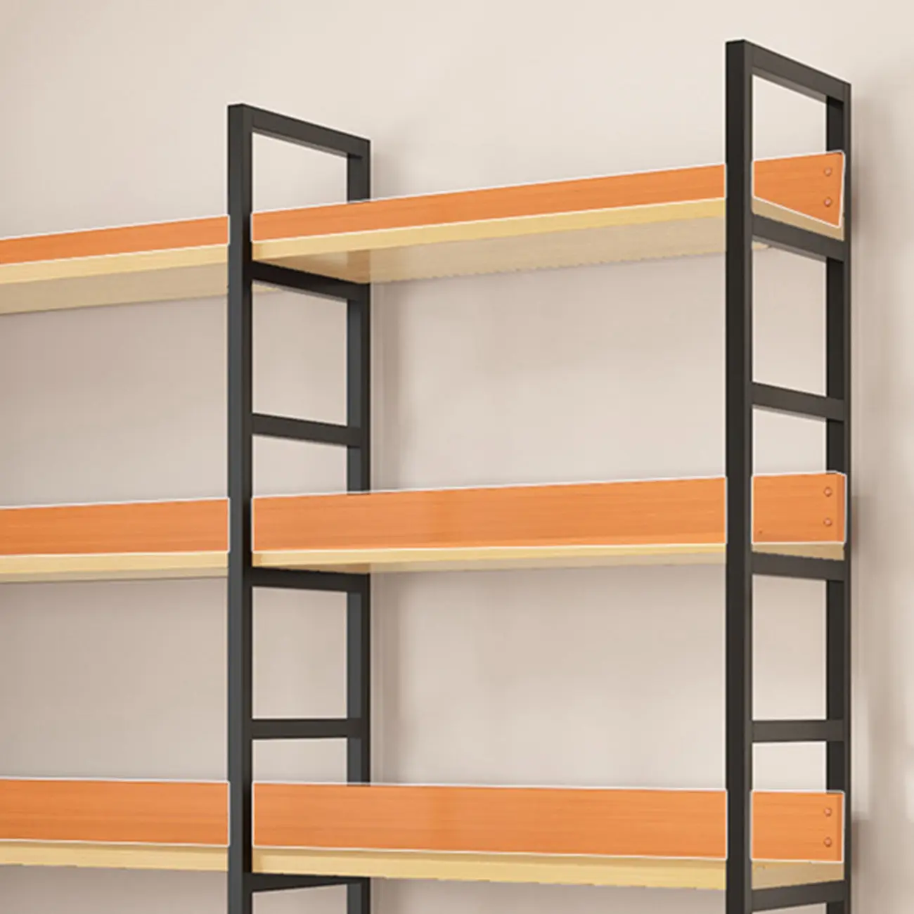 6-Tier Wood and Steel Corner Display Bookshelf Image - 10 | homeyfad