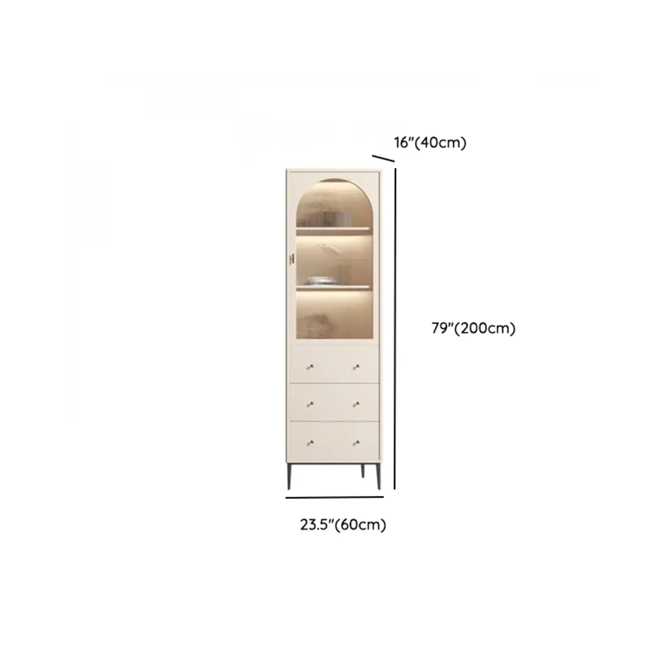 Vertical White Wood Multi-Storage Bookcase with Glass Doors Image - 20 | homeyfad