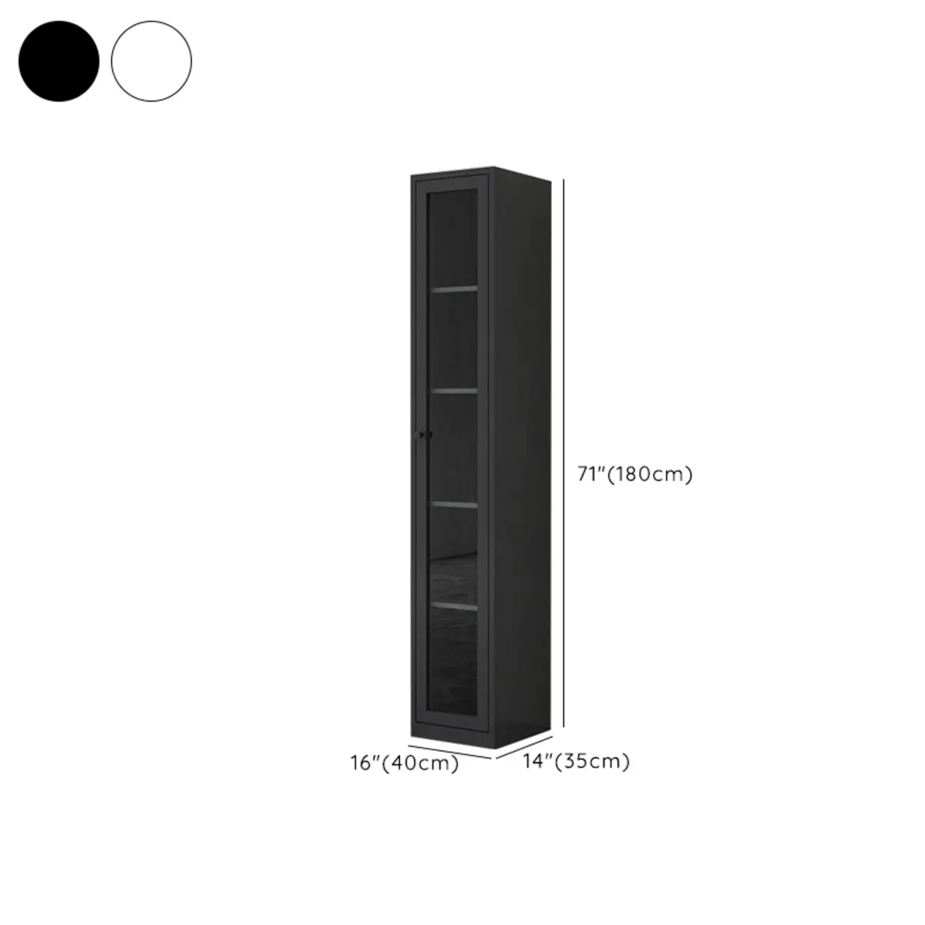 Modern Steel Glass Adjustable Shelves Display Storage Cabinet Image - 30 | homeyfad