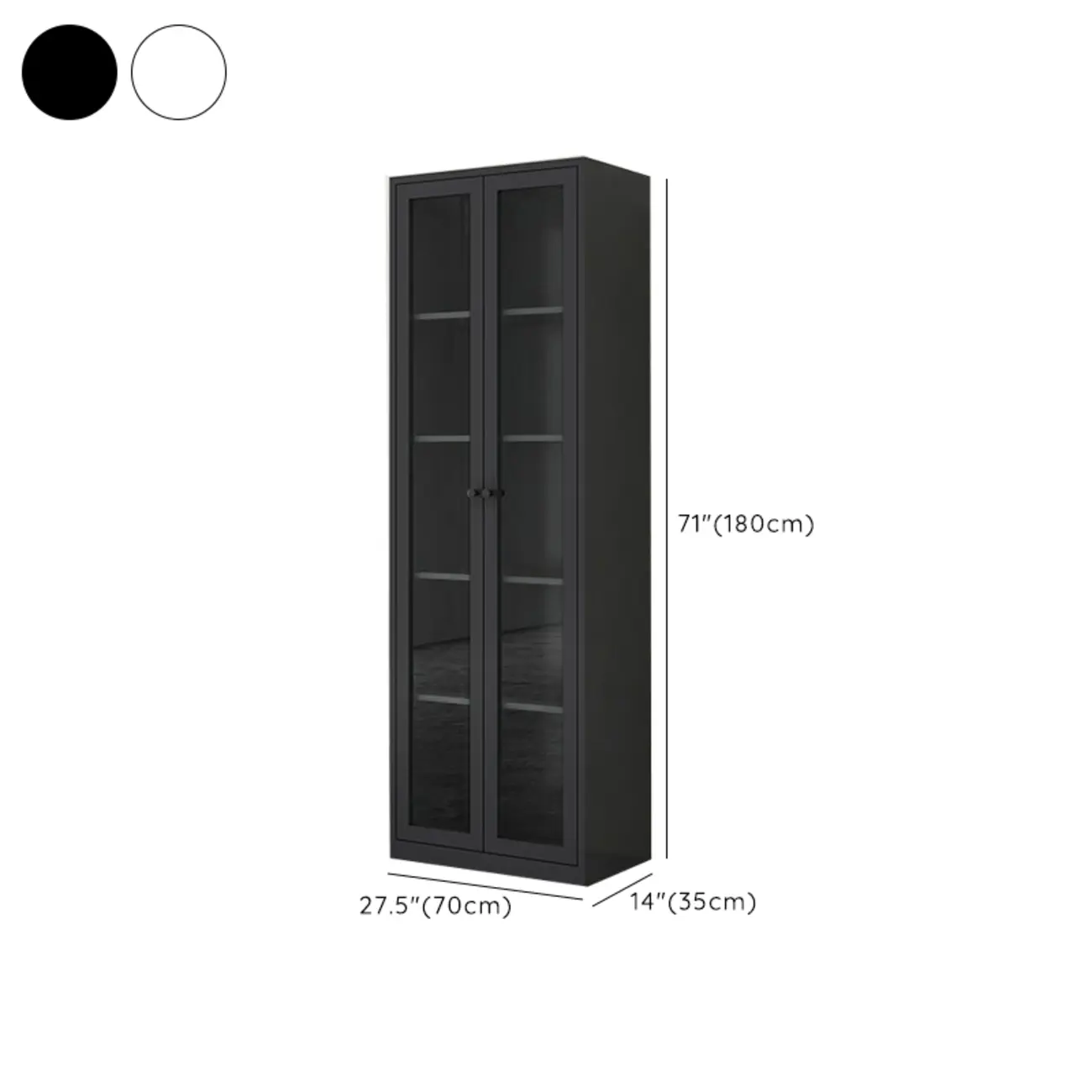 Modern Steel Glass Adjustable Shelves Display Storage Cabinet Image - 31 | homeyfad