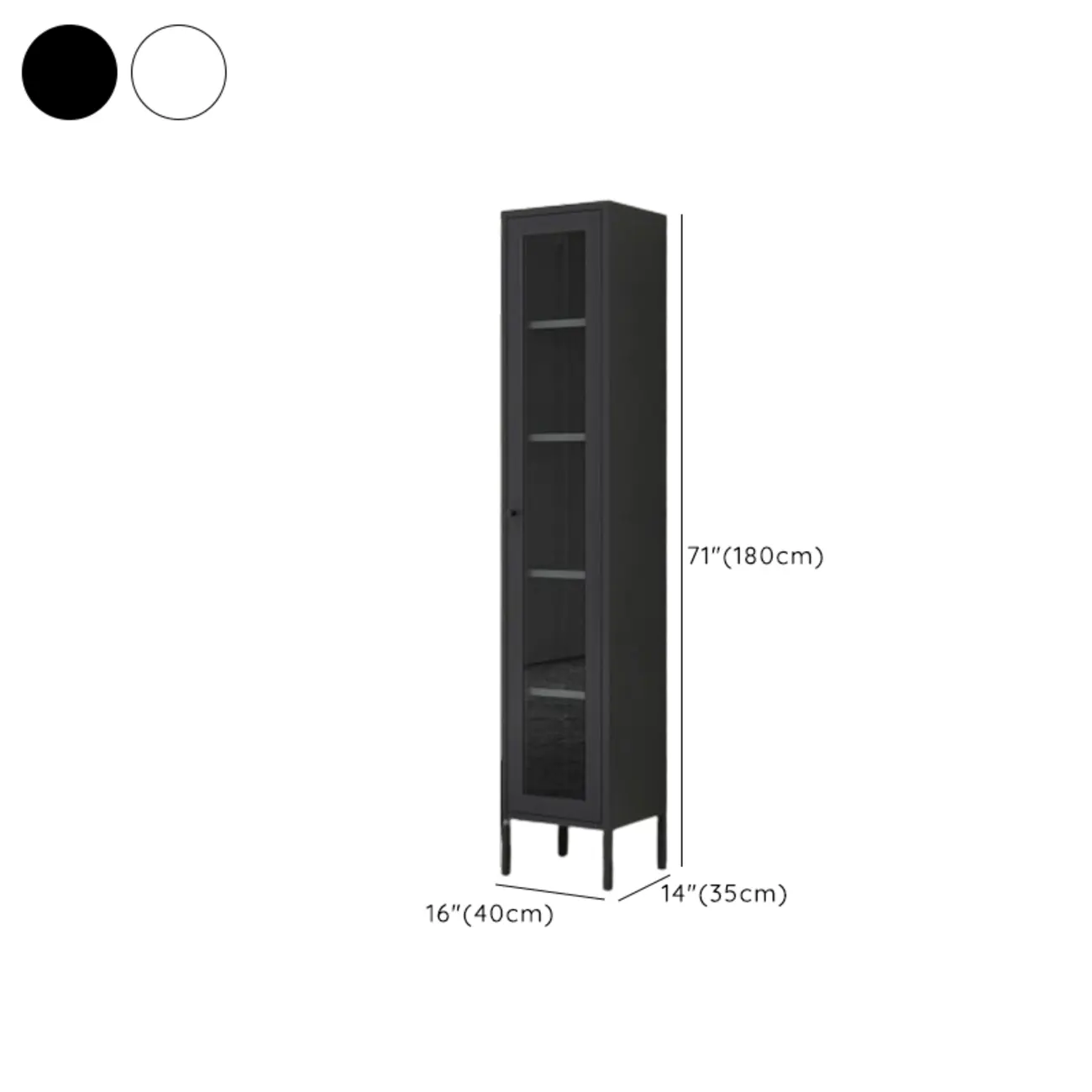 Modern Steel Glass Adjustable Shelves Display Storage Cabinet Image - 32 | homeyfad