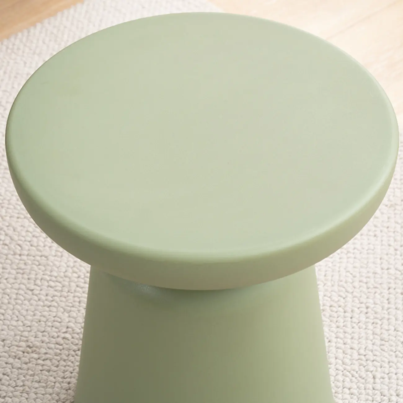Minimalist Round Plastic End Table for Living Room Image - 6 | homeyfad